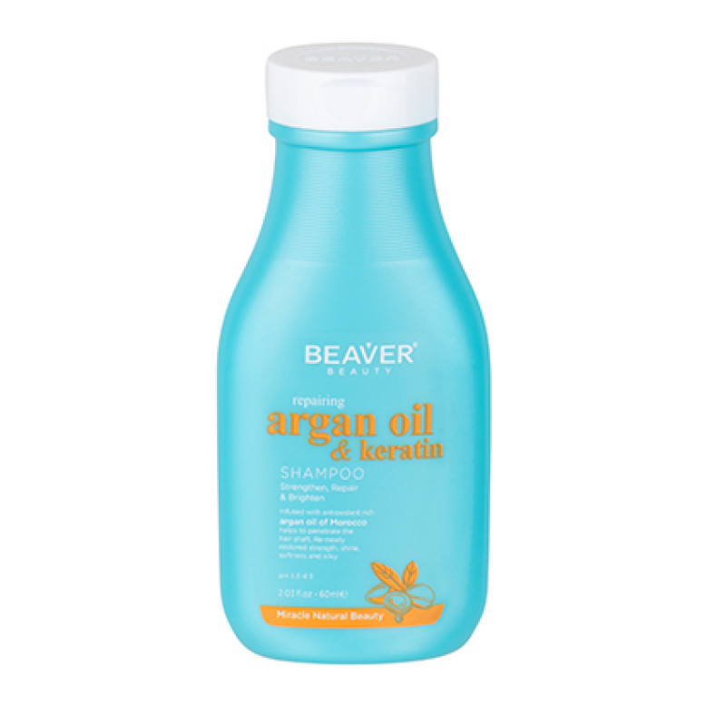 Beaver Argan Oil Keratin Repairing Shampoo 60ml