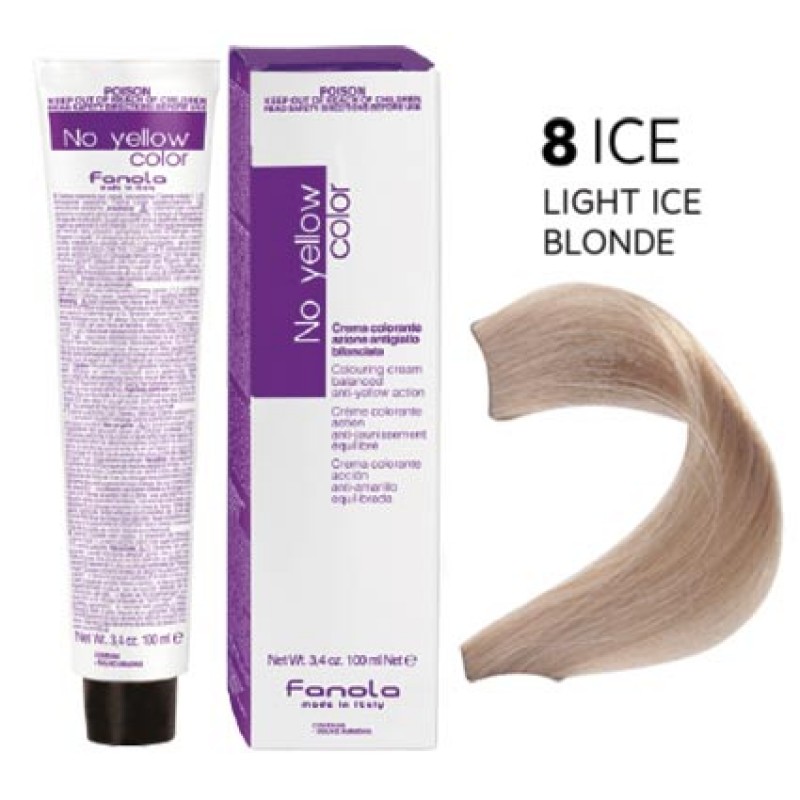 Fanola No Yellow Colour 8 Ice Light Ice Blonde 100ml