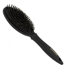 Brushworx Gold Oval Cushion Boar Bristle Brush