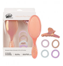 Wet Brush Pro Detangler Holographic Peach Kit 