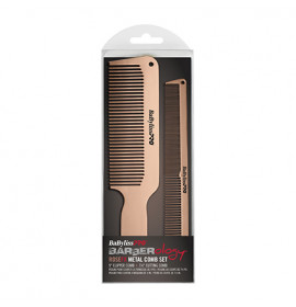 BaBylissPRO Metal Comb Set Rose Gold 2pc