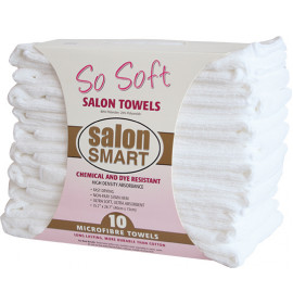 Salon Smart So Soft White Microfibre Towels 10pc