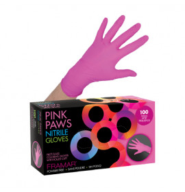 Framar Pink Paws Nitrile Gloves - Small