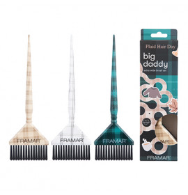 Framar Plaid Hair Day Big Daddy Brush Set 3pk