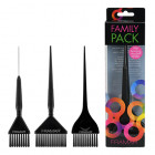 Family Pack Brush Set Black 3 Pk