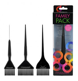 Family Pack Brush Set 3pk - Black
