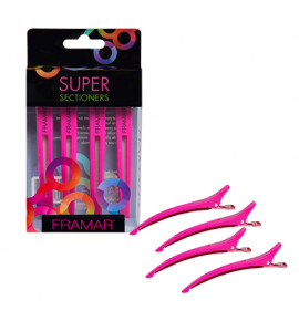 Framar Super Sectioner Clips 4pc - Pink