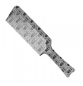 Pegasus Skulleto 514A Flattopper Barber Comb Silver