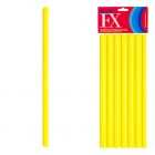 Hair FX Flexible Rod Long Yellow 12pc