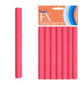 Hair FX Flexible Rod Short Red 12pc