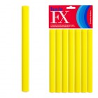 Hair FX Flexible Rod Short Yellow 12pc
