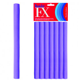 Hair FX Flexible Rod Long Purple 12pc