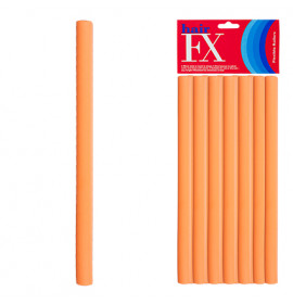 Hair FX Flexible Rod Long Orange 12pc