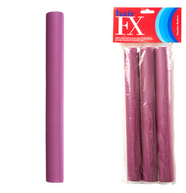 Hair FX Flexible Rod Extra Large Plum 3pc