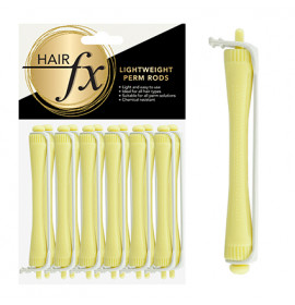 Hair FX Lightweight Perm Rod Yellow 8mm x 12pc