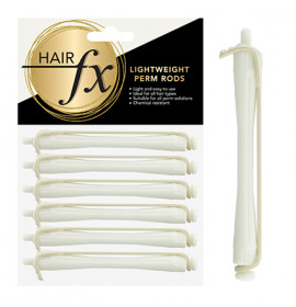 Hair FX Lightweight Perm Rod White 6mm x 12pc