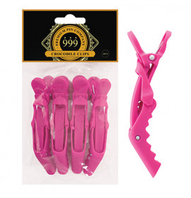 Premium Pin Company 999 Rubberized Pink Crocodile Clip 4pc