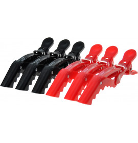 Premium Pin Company 999 Black/Red Crocodile Clips 6pc