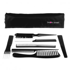Salon Smart Folding Comb Set Black 7pc