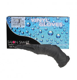 Salon Smart Gloveworks Black Vinyl Gloves, Large 100pc