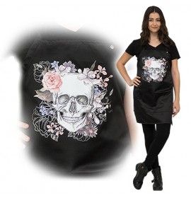 Salon Smart Apron Fluer De Skull Black
