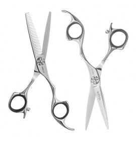 Iceman Mizumi Katani 5.5 Hairdressing Scissors and Thinner Set Silver