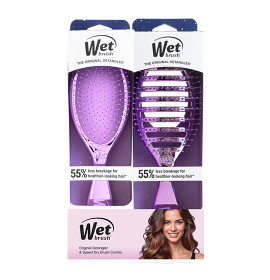 Wet Brush Festive Finish Detangler & Speed Dry Bundle - Purple
