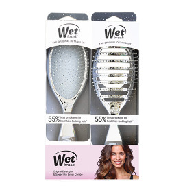 Wet Brush Festive Finish Detangler & Speed Dry Bundle - Silver