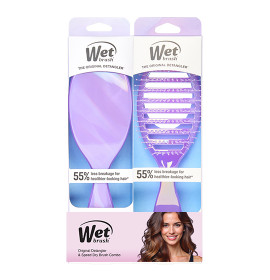 Wet Brush Prismatic Glow Detangler & Speed Dry Bundle - Purple