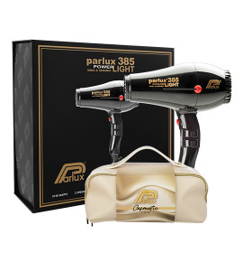 Parlux Premium 385 Powerlight Dryer Bundle - Black