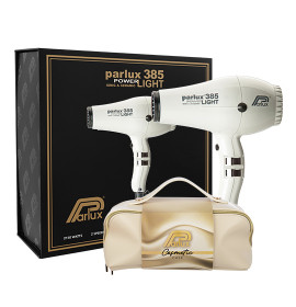Parlux Premium 385 Powerlight Dryer Bundle - White