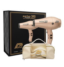 Parlux Premium 385 Powerlight Dryer Bundle - Gold