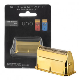 StyleCraft by Silver Bullet Replacement Gold Titanium Foil Head for Uno Shaver