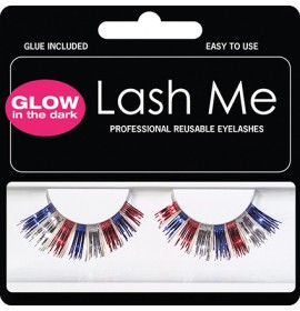 Lash Me Glow-In-The-Dark Metallic Multi-Coloured Eyelashes