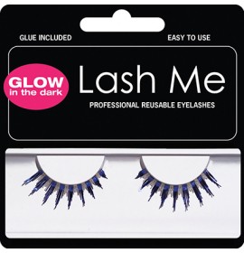 Lash Me Glow-In-The-Dark Thick Blue Eyelashes