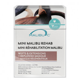 Malibu C Mini Malibu Rehab Wefts Extensions Treatment 12pc
